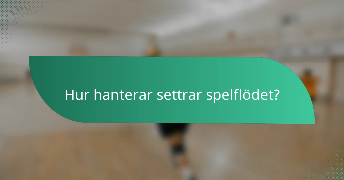 Hur hanterar settrar spelflödet?