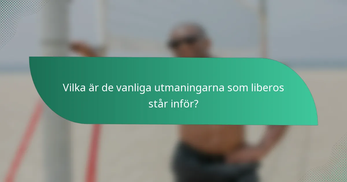 Vilka är de vanliga utmaningarna som liberos står inför?